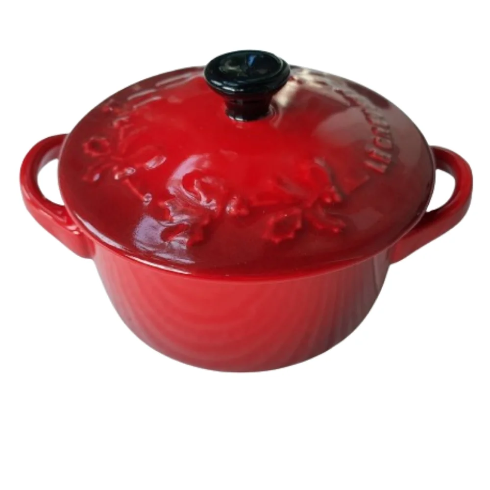 Le Creuset NEW Mini Red Cocotte Stoneware Casserole with Cover